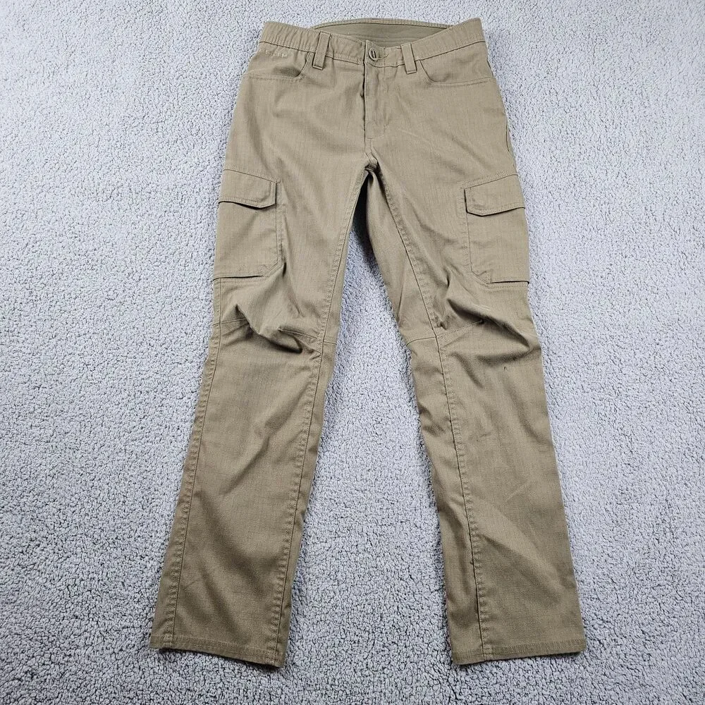 Under Armour Cargo Pants Mens 30x29* Beige Storm Ripstop Tactical Distressed